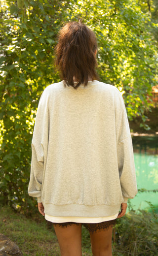 been by now layered sweatshirt - grey