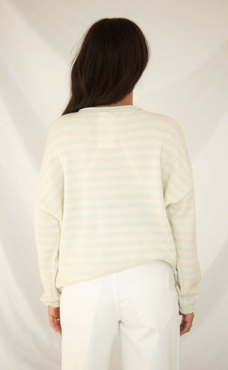 keep trying striped cardigan - mint