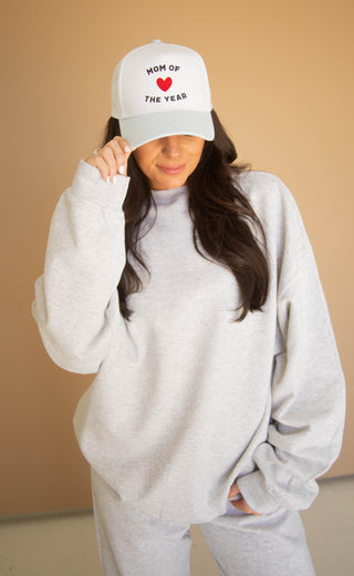 friday + saturday: mom of the year striped trucker