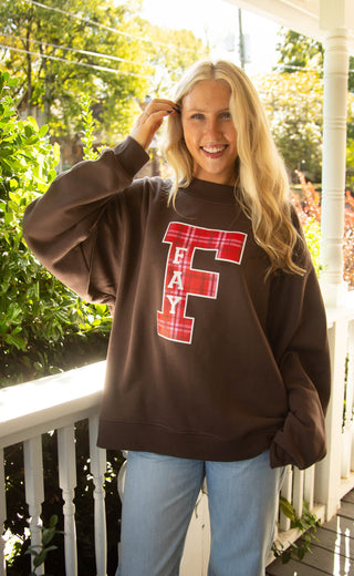 charlie southern: fayetteville varsity plaid mockneck