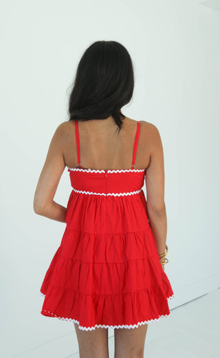 kiss me in ric rac mini dress