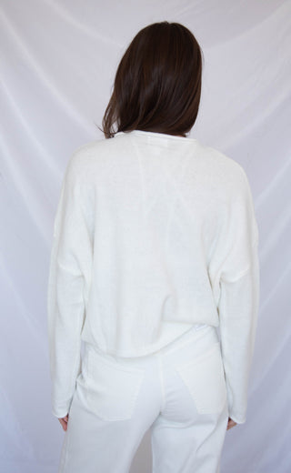 beat of your heart cardigan - white