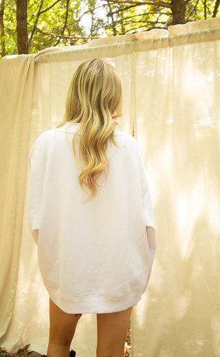 friday + saturday: boo polka dot mockneck