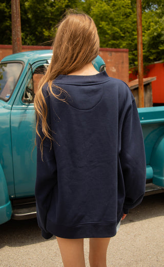 charlie southern: texas mock neck - navy