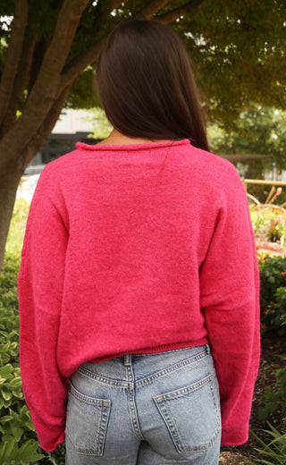 beat of your heart cardigan - fuchsia