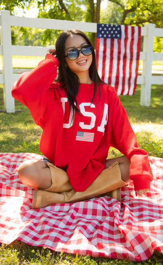 charlie southern: usa flag mockneck