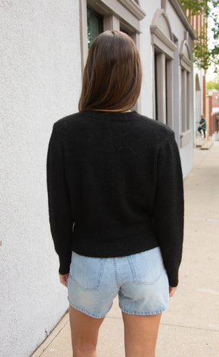 color me happy cardigan - black