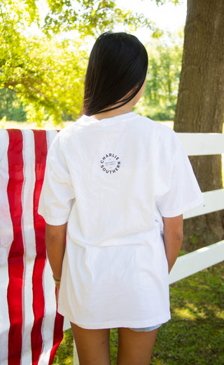charlie southern: hot dogs and cold beer tee
