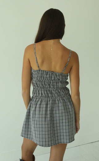 betty checked in mini dress
