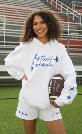 charlie southern: football season hoodie - blue