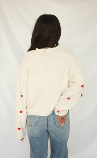 beat of your heart cardigan - red star