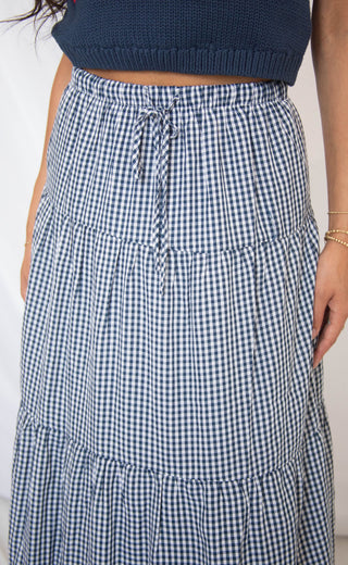 remember me gingham maxi skirt