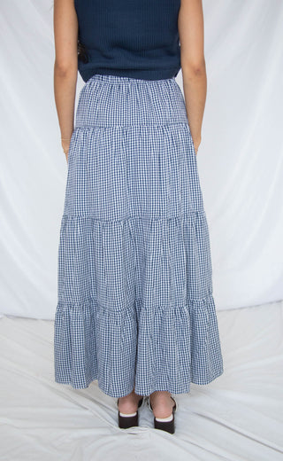 remember me gingham maxi skirt