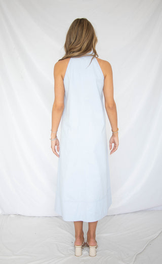 you're so classic collared maxi dress - blue