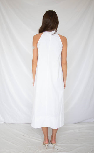 you're so classic collared maxi dress - white