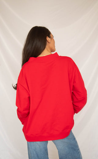 xoxo gingham mock neck