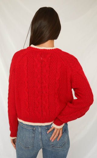 can't relate cable knit cardigan
