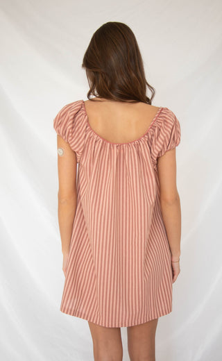 summer candy striped babydoll dress
