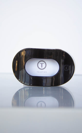 teleties: round flat hair clip - large jet