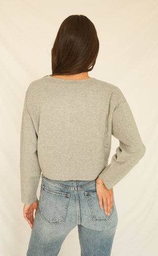 caught my eye sweater cardigan - grey