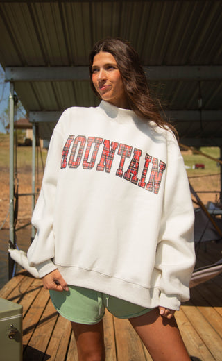 lake / mountain reversible mock neck