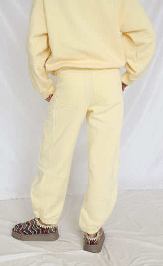 banana cream fleece lounge set