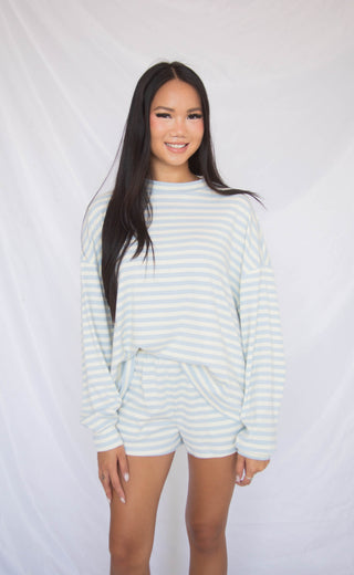 not over you striped set - blue