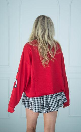 arkansas razorbacks stadium sequin crewneck