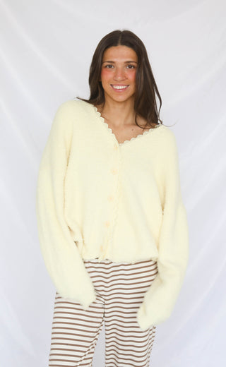 don't mind me butter cardigan