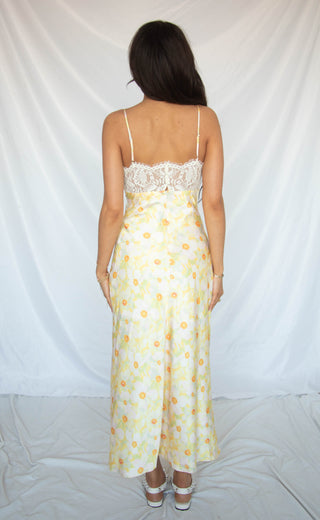 astr: ivanna dress - yellow green floral