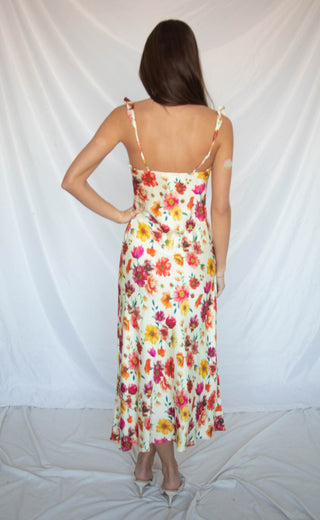 astr: zoie dress - cream multi floral