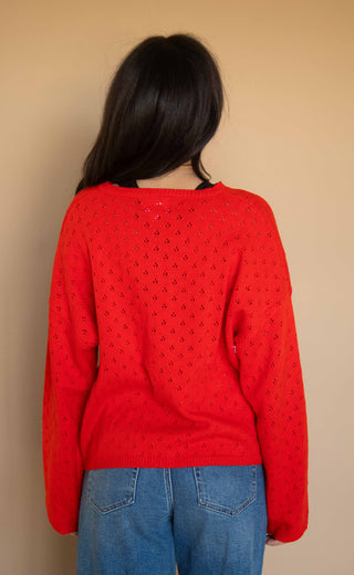 looking good eyelet sweater