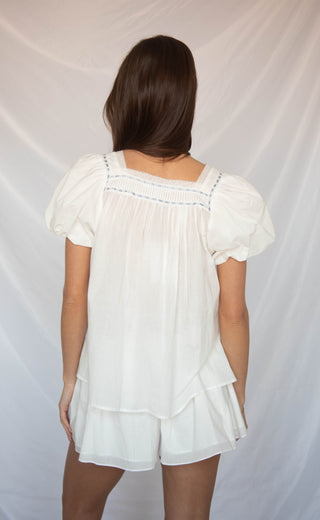 something blue voile babydoll set