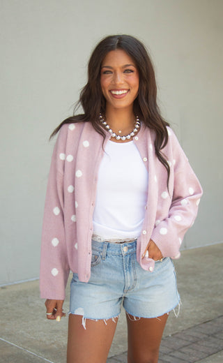 on the sweet side dot cardigan