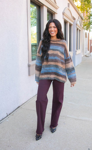 no problems oversized striped sweater