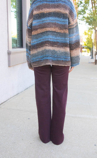 pistola: penny high rise wide leg jean - claret