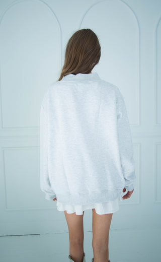 hogs gingham mock neck - grey