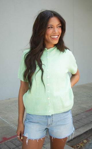all my love cardigan - green