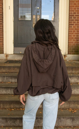 umber zip track jacket