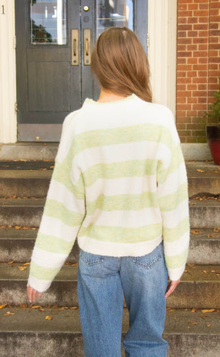 stay a little longer striped cardigan