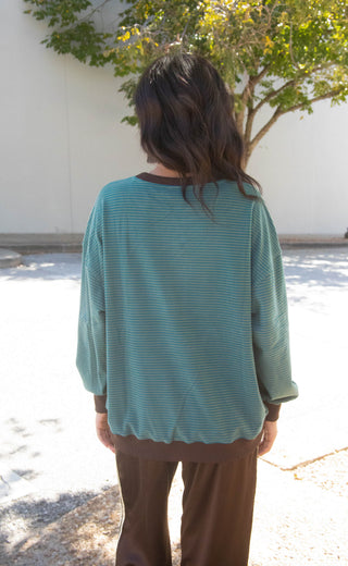 don't fight it stripe sweatshirt
