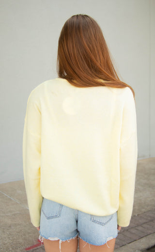 second nature cardigan - butter yellow