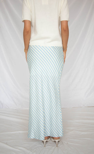 what do you say striped maxi skirt