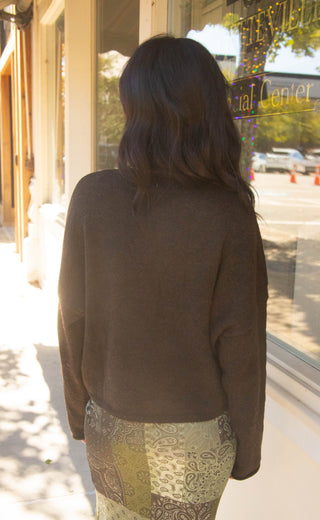 beat of your heart cardigan - chocolate