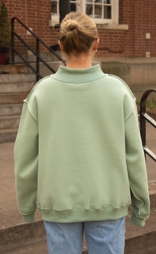 Jesus embroidered mock neck