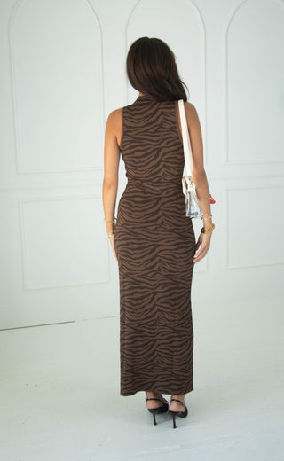 show me your mumu: shauna maxi dress - wild tiger knit