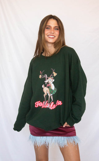 charlie southern: falala reindeer sweatshirt