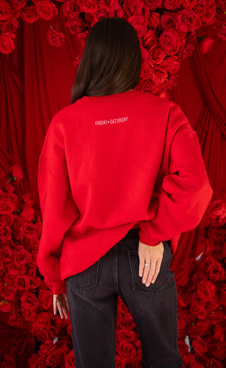 friday + saturday: rich in love sweatshirt