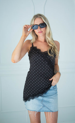 first look cami - black dot