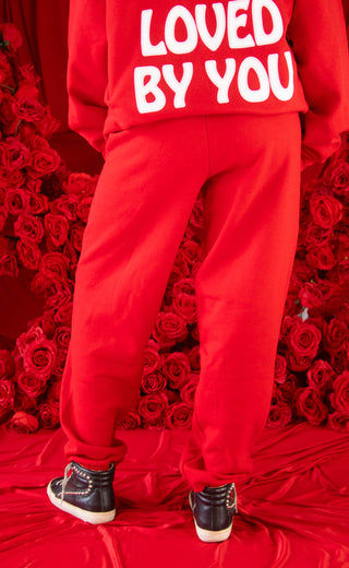 friday + saturday: so this is love sweatpants - red